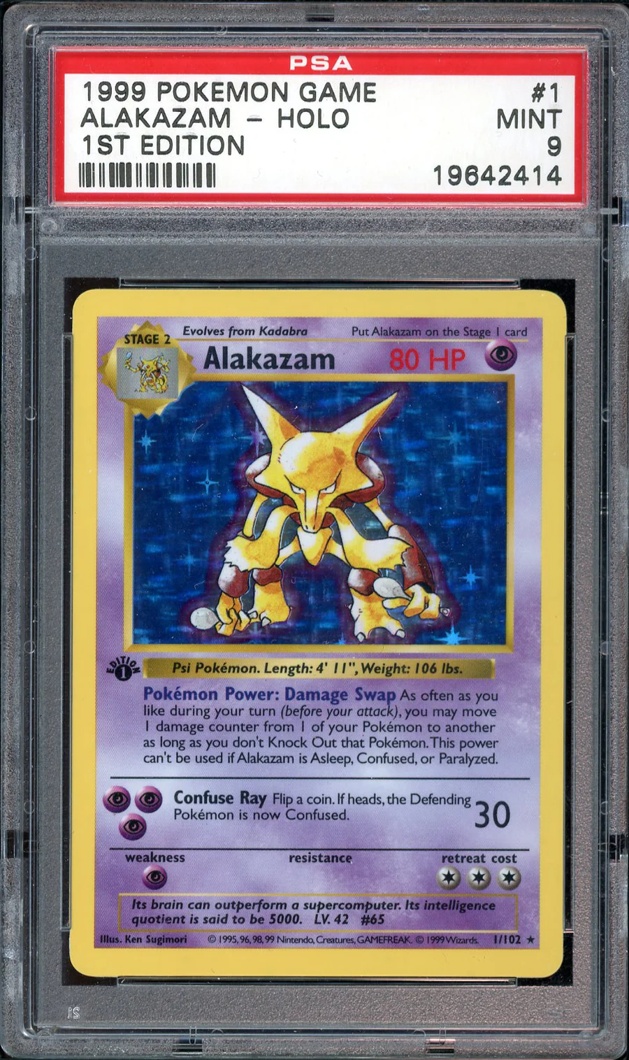 PSA graded Pokémon cards